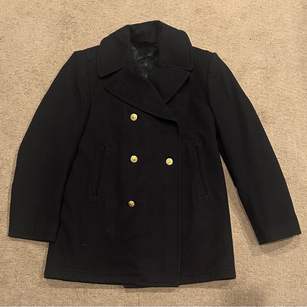 Vtg Sterlingwear Of Boston 100% Wool Peacoat Men’s Midshipmen Reefer Military